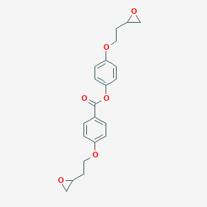molecular formula C21H22O6 B178970 Benzoic acid, 4-[2-(2-oxiranyl)ethoxy]-, 4-[2-(2-oxiranyl)ethoxy]phenyl ester CAS No. 146063-25-4