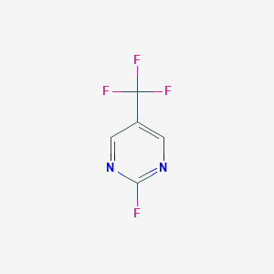 molecular formula C5H2F4N2 B178973 2-Fluoro-5-(trifluoromethyl)pyrimidine CAS No. 1214344-68-9
