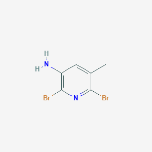 molecular formula C6H6Br2N2 B178995 2,6-Dibromo-5-methylpyridin-3-amine CAS No. 126325-51-7