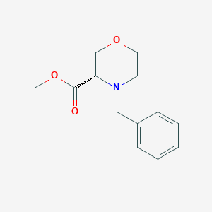 molecular formula C13H17NO3 B179040 (S)-甲基 4-苄基吗啉-3-羧酸酯 CAS No. 1235387-14-0