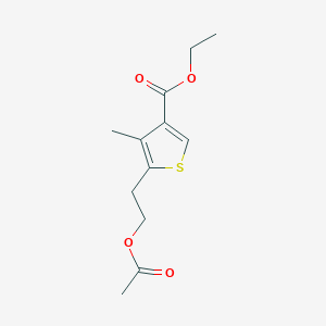molecular formula C12H16O4S B179067 5-(2-乙酰氧基乙基)-4-甲基噻吩-3-羧酸乙酯 CAS No. 19156-47-9