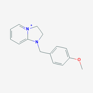 molecular formula C15H17N2O+ B179068 1-(4-Methoxybenzyl)-2,3-dihydro-imidazo[1,2-A]pyridin-1-ium CAS No. 198139-38-7