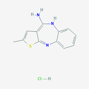 molecular formula C12H12ClN3S B017907 2-甲基-10H-苯并[b]噻吩并[2,3-e][1,4]二氮杂卓-4-胺盐酸盐 CAS No. 138564-60-0