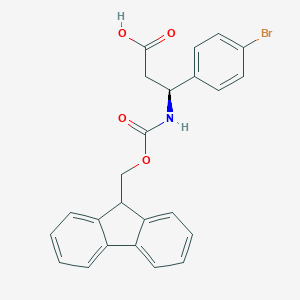 molecular formula C24H20BrNO4 B179281 (S)-3-((((9H-芴-9-基)甲氧羰基)氨基)-3-(4-溴苯基)丙酸 CAS No. 220497-68-7