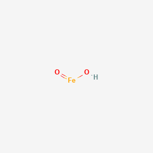 molecular formula FeO2H<br>FeHO2 B179302 针铁矿 (Fe(OH)O) CAS No. 12181-28-1