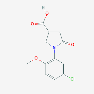 B179359 1-(5-Chloro-2-methoxyphenyl)-5-oxopyrrolidine-3-carboxylic acid CAS No. 63675-21-8