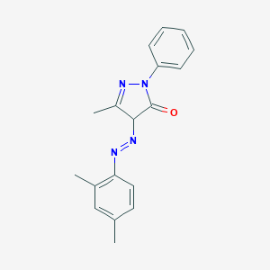 molecular formula C18H18N4O B179387 4-[(2,4-二甲苯基)偶氮]-2,4-二氢-5-甲基-2-苯基-3h-吡唑-3-酮 CAS No. 6407-78-9