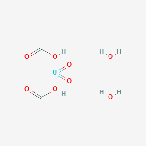 molecular formula C4H6O6U2H2O B179391 二水合双(乙酸根)二氧代铀 CAS No. 6159-44-0