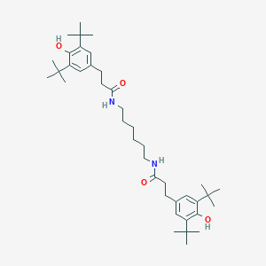 molecular formula C40H64N2O4 B179406 苯丙酰胺，N,N'-1,6-己二酰基双(3,5-双(1,1-二甲基乙基)-4-羟基- CAS No. 23128-74-7
