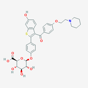 molecular formula C₃₄H₃₅NO₁₀S B017946 雷洛昔芬 4'-葡糖苷酸 CAS No. 182507-22-8