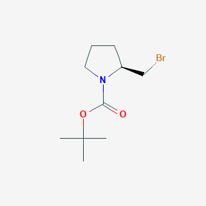 molecular formula C10H18BrNO2 B179502 (S)-tert-butyl 2-(bromomethyl)pyrrolidine-1-carboxylate CAS No. 128542-75-6