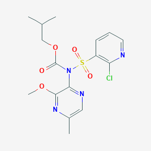 molecular formula C16H19ClN4O5S B179560 Isobutyl 2-chloropyridin-3-ylsulfonyl(3-methoxy-5-methylpyrazin-2-yl)carbamate CAS No. 186497-45-0