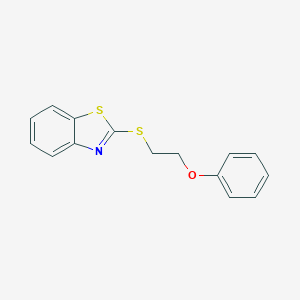 molecular formula C15H13NOS2 B179597 2-(2-Phenoxyethylsulfanyl)-1,3-benzothiazole CAS No. 5844-71-3