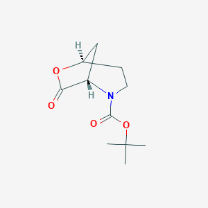 molecular formula C11H17NO4 B179609 (1S,5R)-tert-Butyl 7-oxo-6-oxa-2-azabicyclo[3.2.1]octane-2-carboxylate CAS No. 175476-93-4