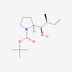 molecular formula C14H25NO3 B179611 (S)-tert-Butyl 2-((1R,2S)-1-hydroxy-2-methylbut-3-en-1-yl)pyrrolidine-1-carboxylate CAS No. 159173-40-7