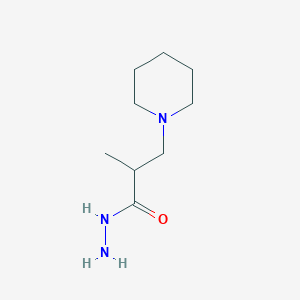molecular formula C9H19N3O B179631 2-Methyl-3-piperidin-1-ylpropanohydrazide CAS No. 155219-10-6