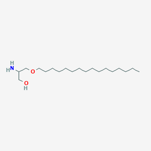 molecular formula C19H41NO2 B179657 (+/-)-2-Amino-2-desoxy-3-O-hexadecyl-glycerol CAS No. 151312-95-7