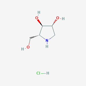 molecular formula C5H12ClNO3 B179680 Chlorhydrate de 1,4-didésoxy-1,4-imino-D-arabinitol CAS No. 100991-92-2