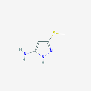 molecular formula C4H7N3S B179696 3-(Methylthio)-1H-pyrazol-5-amine CAS No. 117736-74-0