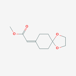 molecular formula C11H16O4 B179745 Methyl 2-(1,4-dioxaspiro[4.5]decan-8-ylidene)acetate CAS No. 172270-85-8