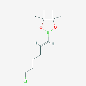 molecular formula C12H22BClO2 B179749 反式-6-氯-1-己烯-1-基硼酸频哪醇酯 CAS No. 197313-32-9