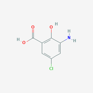 molecular formula C7H6ClNO3 B179750 3-Amino-5-chloro-2-hydroxybenzoic acid CAS No. 7180-80-5