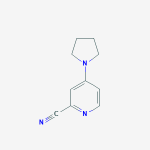 molecular formula C10H11N3 B179783 4-(吡咯烷-1-基)吡啶-2-碳腈 CAS No. 127680-86-8