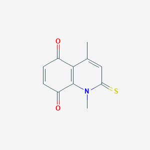 molecular formula C11H9NO2S B179816 1,4-Dimethyl-2-thioxo-1,2-dihydroquinoline-5,8-dione CAS No. 199281-95-3