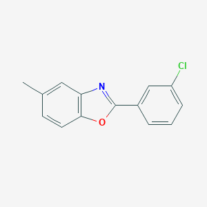 molecular formula C14H10ClNO B179837 2-(3-Chlorophenyl)-5-methyl-1,3-benzoxazole CAS No. 883028-08-8