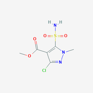 molecular formula C6H8ClN3O4S B179855 Methyl 3-chloro-1-methyl-5-sulfamoyl-1H-pyrazole-4-carboxylate CAS No. 100784-27-8