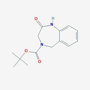 molecular formula C14H18N2O3 B179880 tert-Butyl 2-oxo-2,3-dihydro-1H-benzo[e][1,4]diazepine-4(5H)-carboxylate CAS No. 179686-66-9
