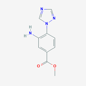 molecular formula C10H10N4O2 B179899 Methyl 3-Amino-4-(1H-1,2,4-triazol-1-yl)benzoate CAS No. 167626-50-8