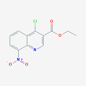 molecular formula C12H9ClN2O4 B179901 Ethyl 4-chloro-8-nitroquinoline-3-carboxylate CAS No. 131548-98-6