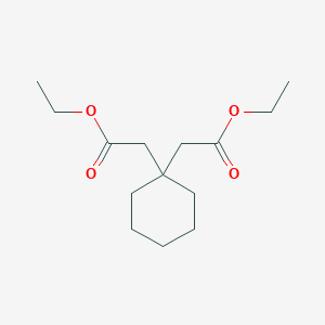 molecular formula C14H24O4 B179916 Ethyl 2-[1-(2-ethoxy-2-oxoethyl)cyclohexyl]acetate CAS No. 108667-25-0