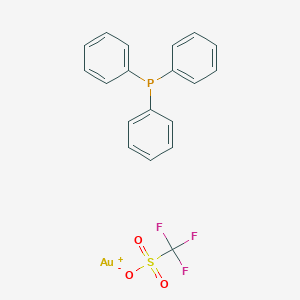 molecular formula C19H15AuF3O3PS B179928 Triphenylphosphinegold(I) trifluoromethanesulfonate CAS No. 156397-47-6