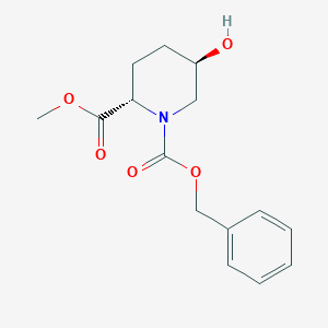 molecular formula C15H19NO5 B179977 1-苄基-2-甲基(2S,5R)-5-羟基哌啶-1,2-二羧酸酯 CAS No. 117836-27-8