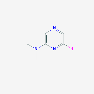 molecular formula C6H8IN3 B179990 2-(N,N-二甲氨基)-6-碘吡嗪 CAS No. 125060-66-4