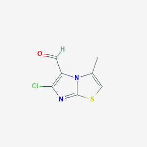 molecular formula C7H5ClN2OS B180012 6-Chloro-3-methylimidazo[2,1-B][1,3]thiazole-5-carbaldehyde CAS No. 178449-63-3