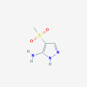 molecular formula C4H7N3O2S B180050 4-(methylsulfonyl)-1H-pyrazol-3-amine CAS No. 106232-38-6