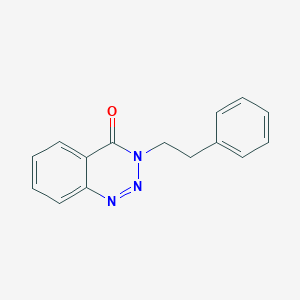 molecular formula C15H13N3O B180132 3-(2-苯乙基)-1,2,3-苯并三唑-4-酮 CAS No. 15561-76-9