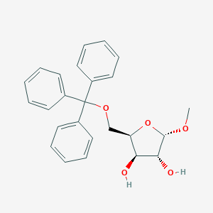 B180169 (2S,3R,4R,5R)-2-Methoxy-5-(trityloxymethyl)oxolane-3,4-diol CAS No. 104371-03-1