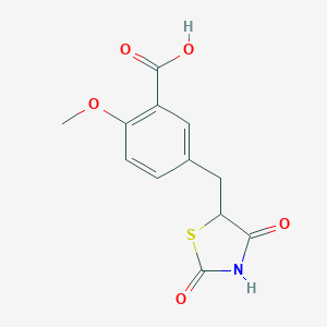 B180256 5-[(2,4-Dioxothiazolidin-5-yl)methyl]-2-methoxybenzoic acid CAS No. 185808-79-1