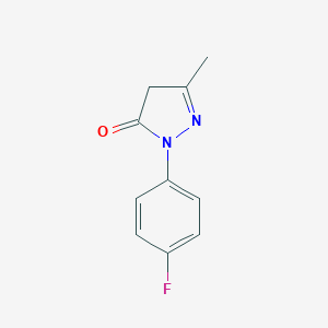 molecular formula C10H9FN2O B180310 2-(4-氟苯基)-5-甲基-2,4-二氢-3H-吡唑-3-酮 CAS No. 100553-83-1