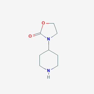 molecular formula C8H14N2O2 B180344 3-(哌啶-4-基)恶唑烷-2-酮 CAS No. 164518-96-1