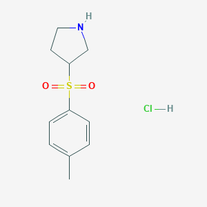 molecular formula C11H16ClNO2S B180366 3-(4-Methylphenylsulfonyl)pyrrolidine hydrochloride CAS No. 101768-40-5