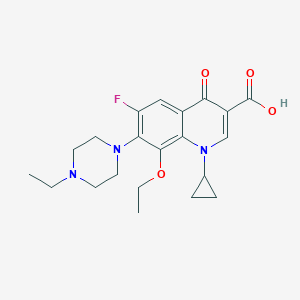 B180368 3-Quinolinecarboxylic acid, 1-cyclopropyl-8-ethoxy-7-(4-ethyl-1-piperazinyl)-6-fluoro-1,4-dihydro-4-oxo- CAS No. 182868-82-2