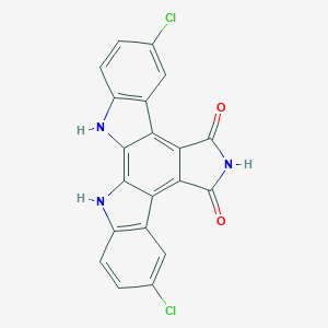 molecular formula C20H9Cl2N3O2 B180378 12,13-二氢-3,9-二氯-5H-吲哚并[2,3-a]吡咯并[3,4-c]咔唑-5,7(6H)-二酮 CAS No. 118458-60-9