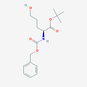 molecular formula C17H25NO5 B180393 (S)-tert-Butyl 2-(((benzyloxy)carbonyl)amino)-5-hydroxypentanoate CAS No. 124620-51-5