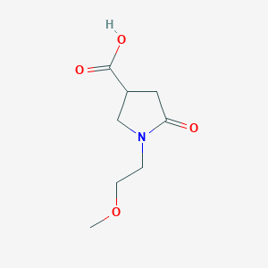 molecular formula C8H13NO4 B180421 1-(2-Methoxyethyl)-5-oxopyrrolidine-3-carboxylic acid CAS No. 407634-05-3