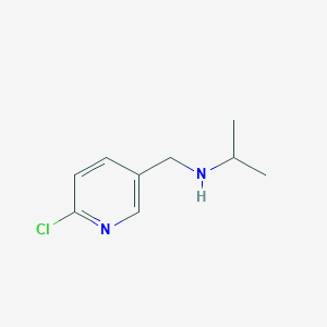 molecular formula C9H13ClN2 B180426 N-((6-Chloropyridin-3-yl)methyl)propan-2-amine CAS No. 120739-83-5